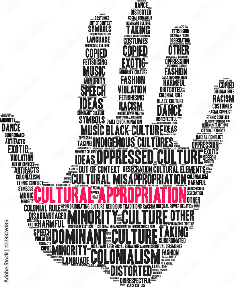Cultural Appropriation Word Cloud on a white background. Stock Vector ...