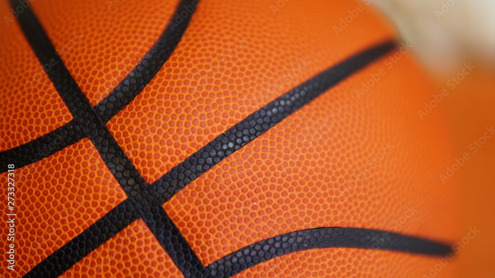 Obraz premium Closeup detail of basketball ball texture background