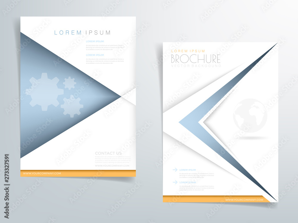 Fototapeta premium Blue brochure vector modern design template