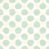 Pastel endless grunge pattern with mint polka dot, horizontal wavy  stripes of different widths, grungy striped background. Grungy dotted seamless pattern. Vector illustration.