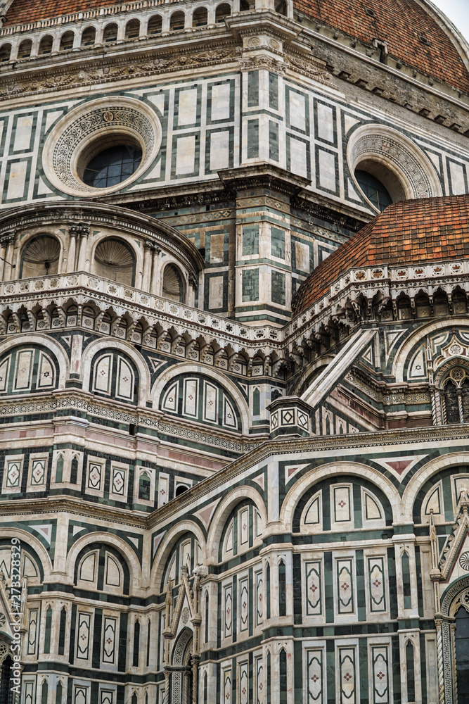 Detail of Duomo Cathedral in Florence, Italy