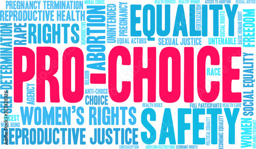 Pro-Choice Word Cloud on a white background. 