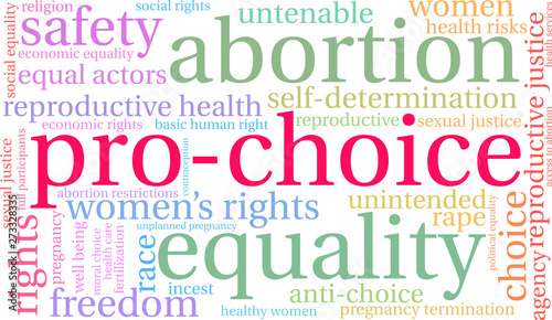 Pro-Choice Word Cloud on a white background. 