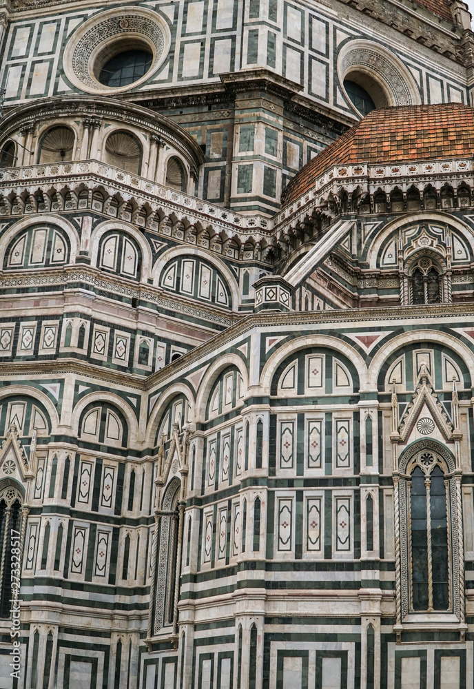 Detail of Duomo Cathedral in Florence, Italy