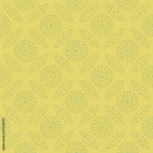 Seamless pattern with calendula or marigolds flowers