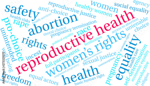 Reproductive Health Word Cloud on a white background. 