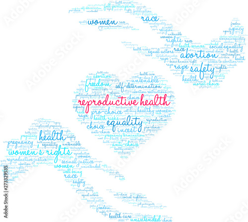 Reproductive Health Word Cloud on a white background.  © arloo