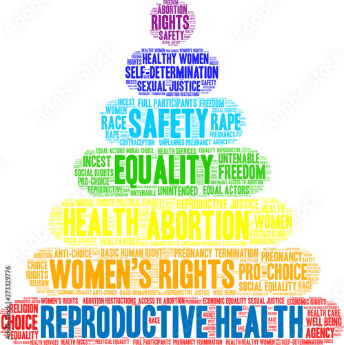 Reproductive Health Word Cloud on a white background. 