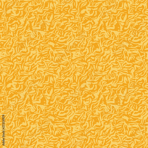 Seamless textured pattern. Seamless wave lines. Abstract embossing texture.  Monochrome, monotone plush background in yellow. Abstract seamless pattern for wallpaper, fabric, print, cover design