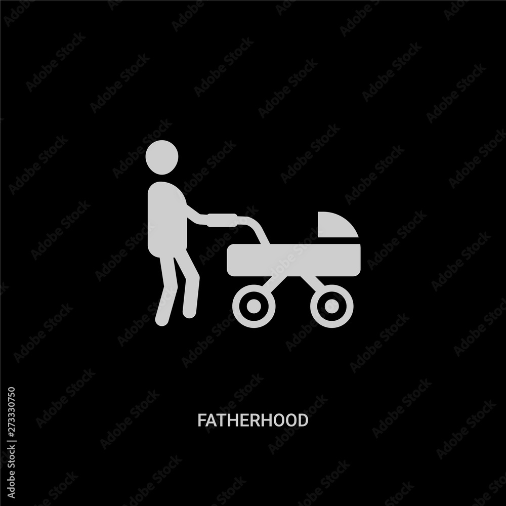 white fatherhood vector icon on black background. modern flat fatherhood from kids and baby concept vector sign symbol can be use for web, mobile and logo. white fatherhood vector icon on black background. modern flat fatherhood from kids and baby concept vector sign symbol can be use for web, mobile and logo.
