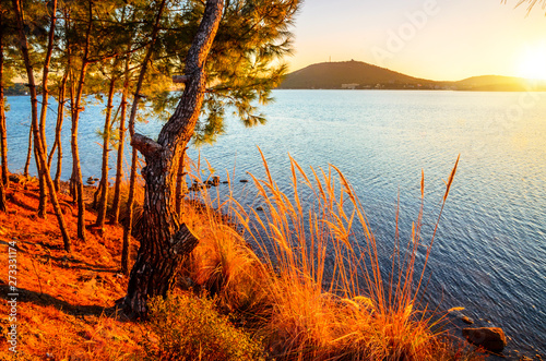 Fototapeta Naklejka Na Ścianę i Meble -  Beautiful sea landscape near city Ayvalik, Turkey