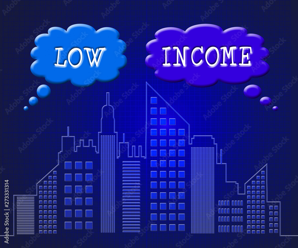 Fototapeta premium Low Income Apartments And Condos Cityscape Demonstrating High Rise Real Estate - 3d Illustration