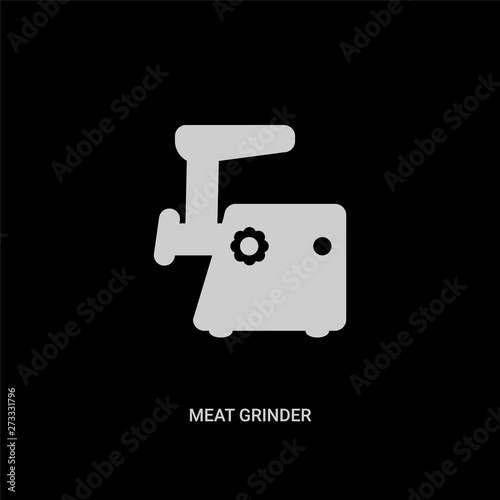 white meat grinder vector icon on black background. modern flat meat grinder from kitchen concept vector sign symbol can be use for web, mobile and logo.