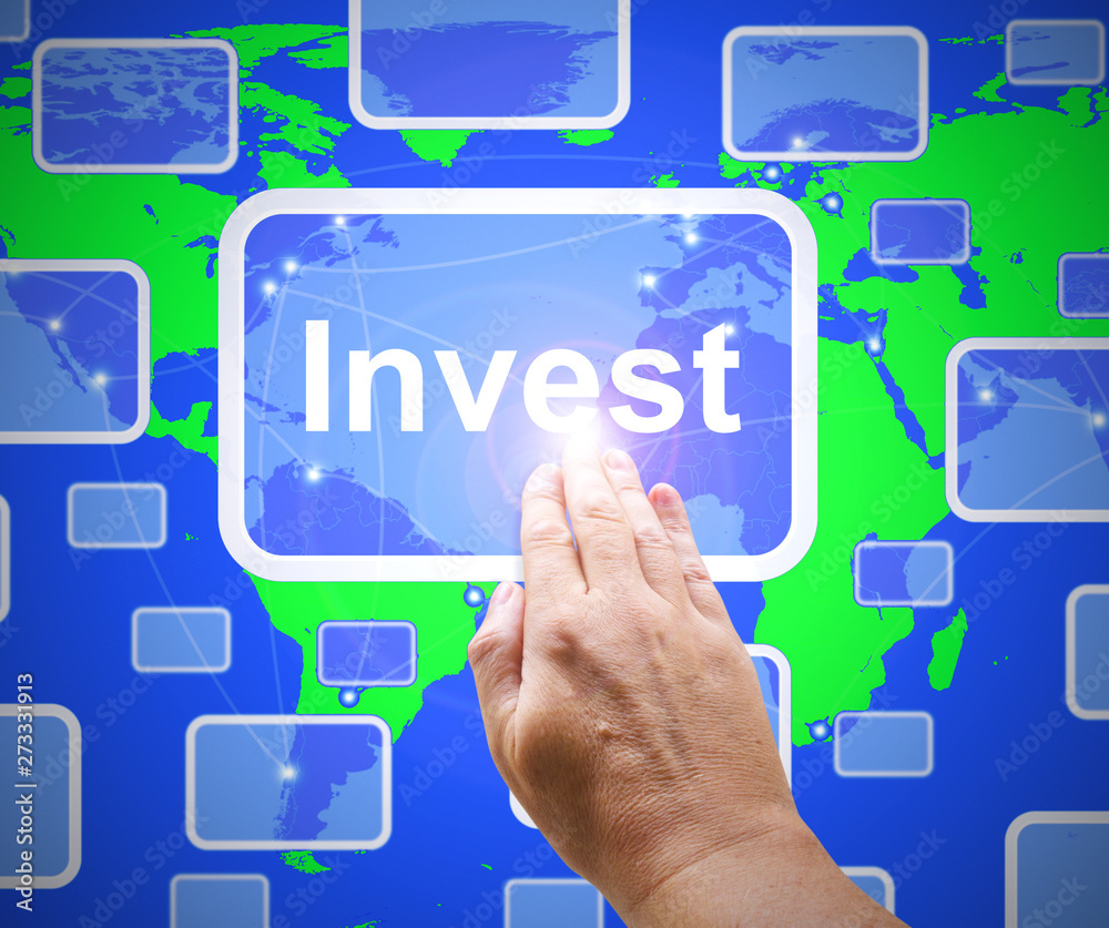 Invest concept icon means speculating using capital - 3d illustration Invest concept icon means speculating using capital - 3d illustration