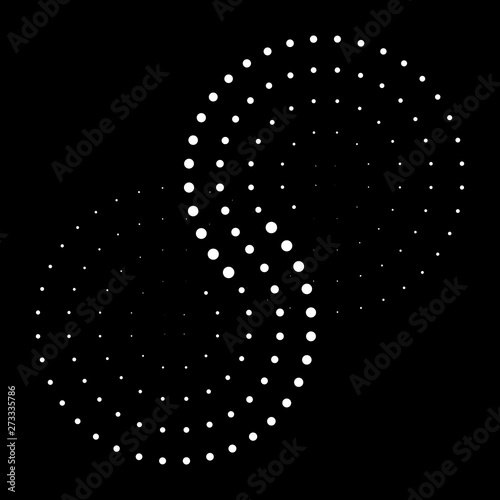 Abstract whirligig element. Abstract vortex. Circular pattern. Pop art Pattern