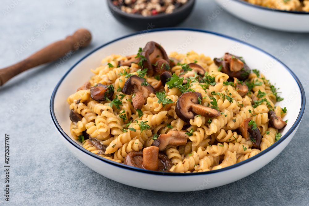 pasta fusilli with Mushroom in Herb sauce pasta fusilli with Mushroom in Herb sauce