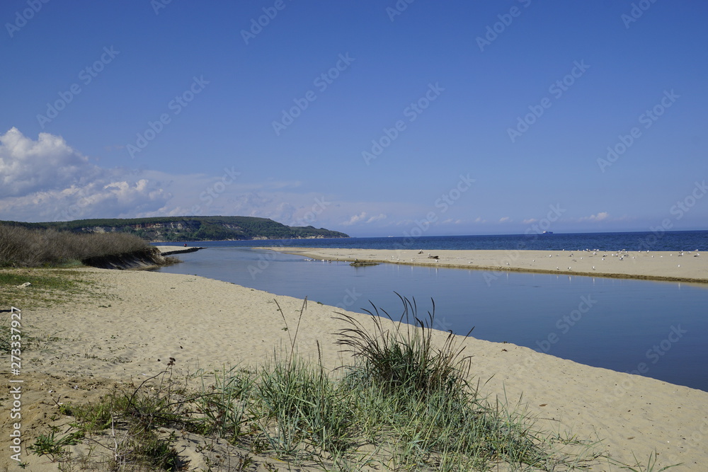 The mouth of the river Kamchia, Varna municipality in Bulgaria.