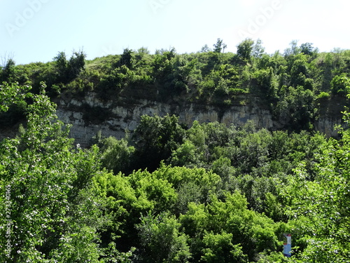 Steep cliffs in the gorge