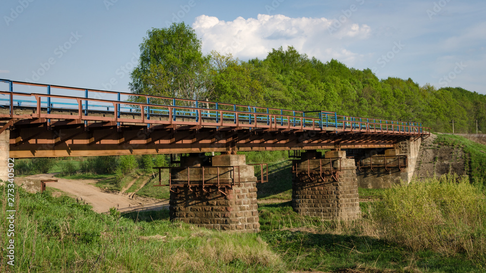 Railway bridge over the river Railway bridge over the river