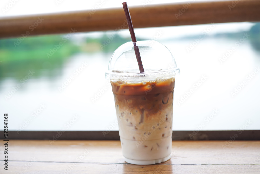 Coffee on River Background Holiday Coffee on River Background Holiday
