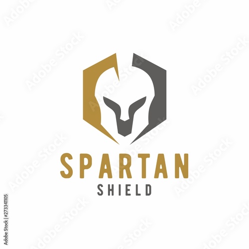Spartan Head Helmet icon logo design inspiration