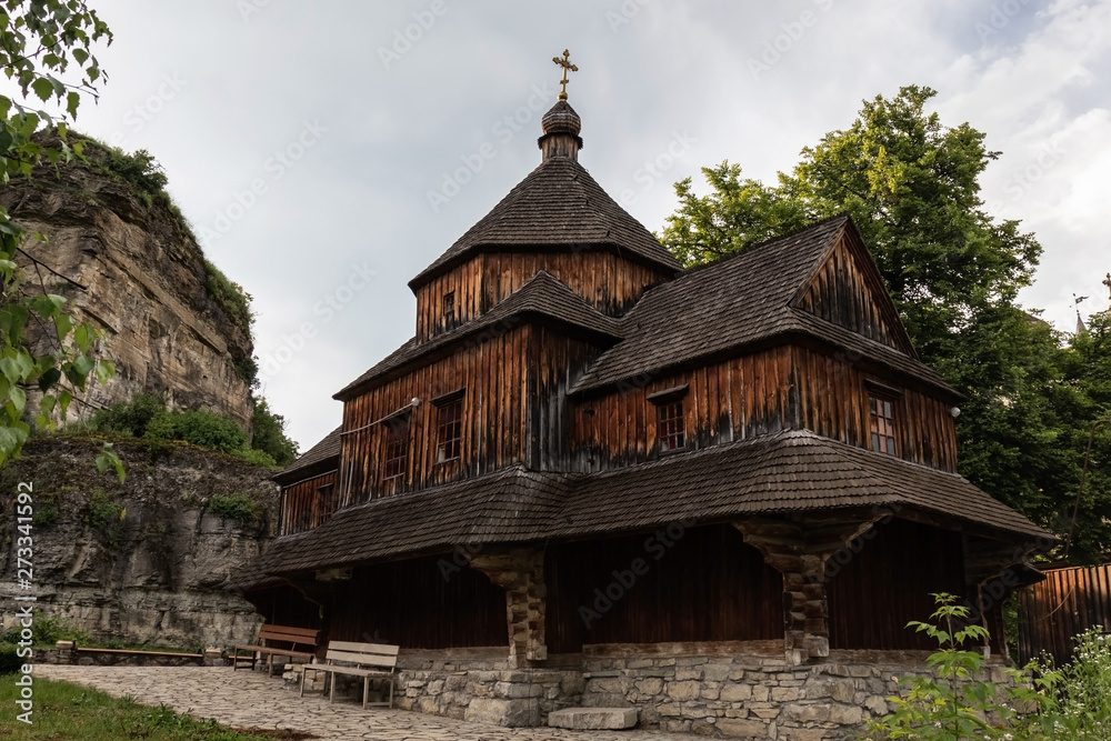 Orthodox church of the Exaltation of the Holy Cross in Kamianets-Podilskyi city in Khmelnytskyi Oblast of western Ukraine. Orthodox church of the Exaltation of the Holy Cross in Kamianets-Podilskyi city in Khmelnytskyi Oblast of western Ukraine.