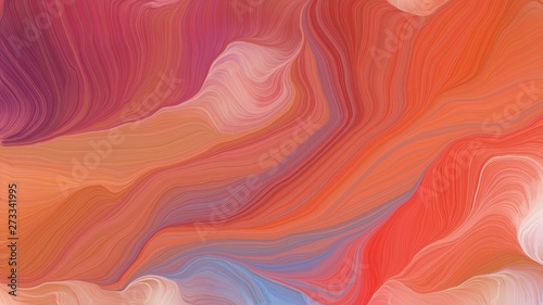 curved lines artwork with indian red, pastel purple and dark moderate pink colors. abstract dynamic wallpaper background and creative drawing design. illustration art