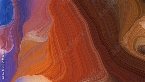 curved lines waves with brown, sienna and slate gray colors. modern dynamic background and creative wallpaper art drawing