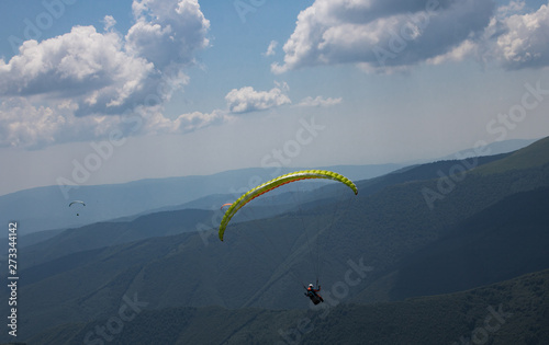 paragliding in mountains