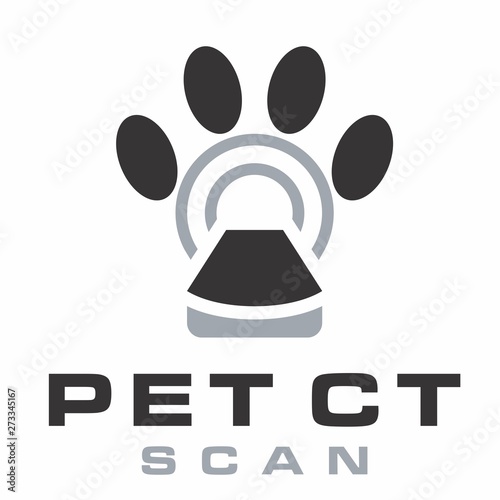 pet scan logo concept vector