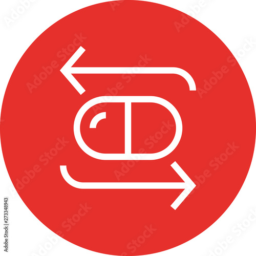 Prescription Bottle Refill Outline Icon