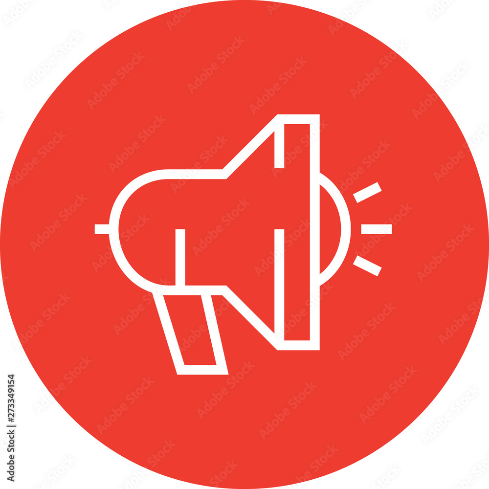 Bullhorn Megaphone Loudspeaker Outline Icon Bullhorn Megaphone Loudspeaker Outline Icon