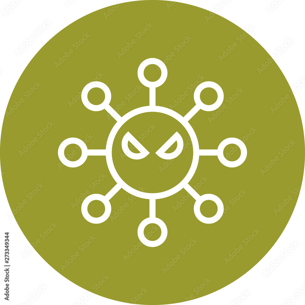Harmful Virus Disease Outline Icon Harmful Virus Disease Outline Icon