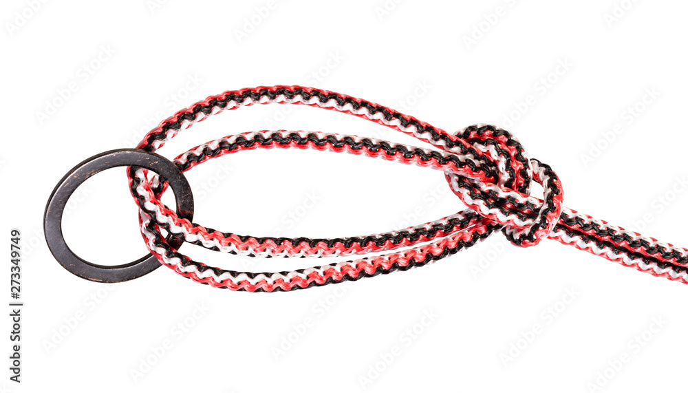 another side of Bowline on a bight knot on rope