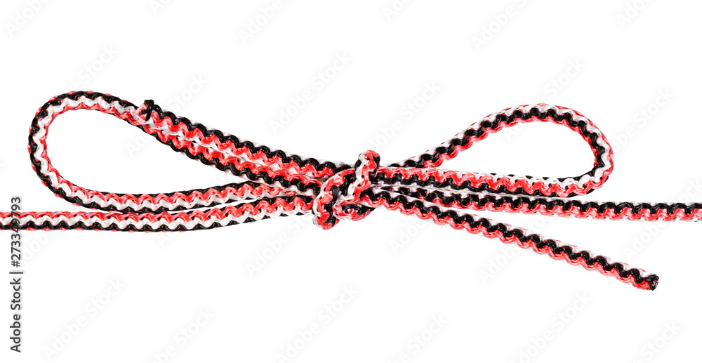 double bowknot knot tied on synthetic rope double bowknot knot tied on synthetic rope