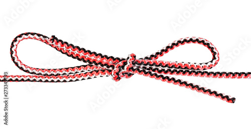 double bowknot knot tied on synthetic rope