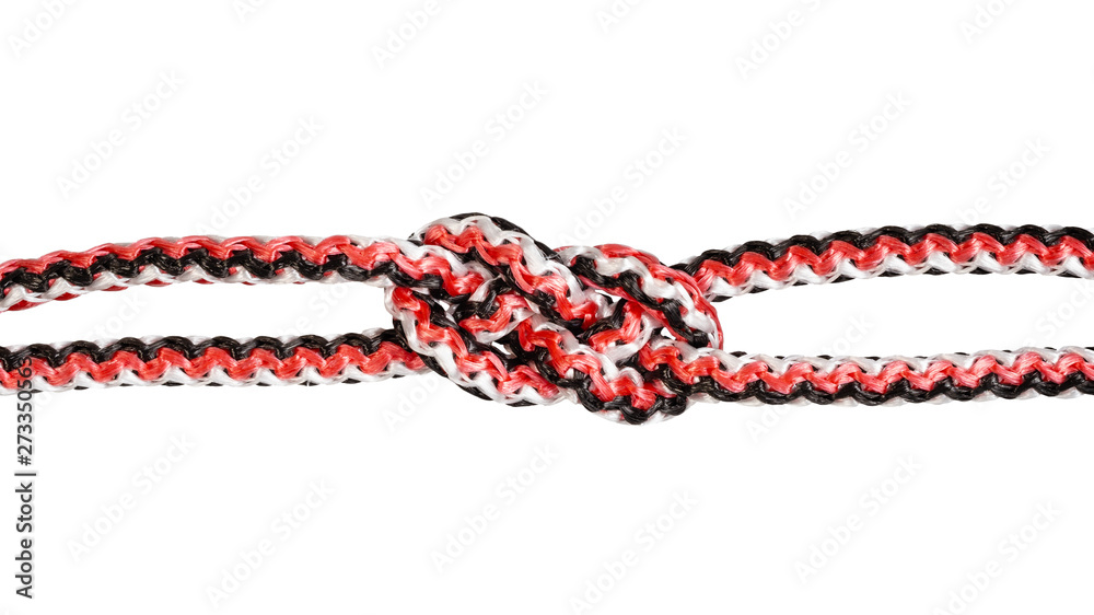 another side of carrick bend knot tied on rope
