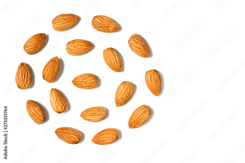 Almonds nut isolated on white background. Almonds nut isolated on white background.