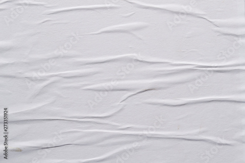 Fototapeta Naklejka Na Ścianę i Meble -  White creased poster texture. Abstract background.