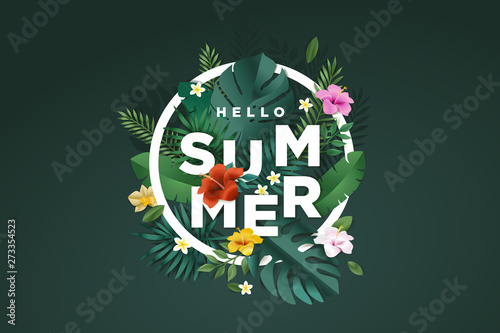 Summer sign. Concept for website design, advertising, social media banner, ads, sale promotion, poster, marketing material.