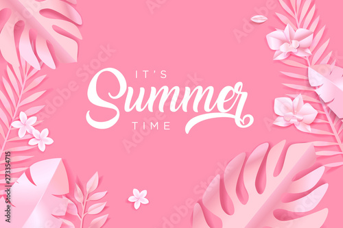 Summer ti. Web banner template design. Vector illustration concept for website design, advertising, social media banner, ads, sale promotion, poster, marketing material, summer card, party invitation.