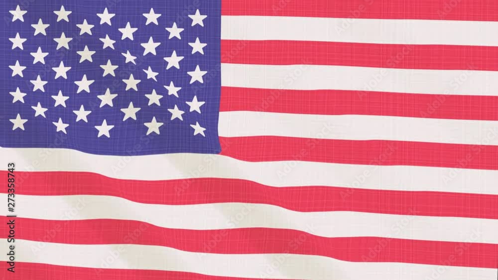 United States flag waving in the wind. Background with rough textile texture. Animation loop United States flag waving in the wind. Background with rough textile texture. Animation loop