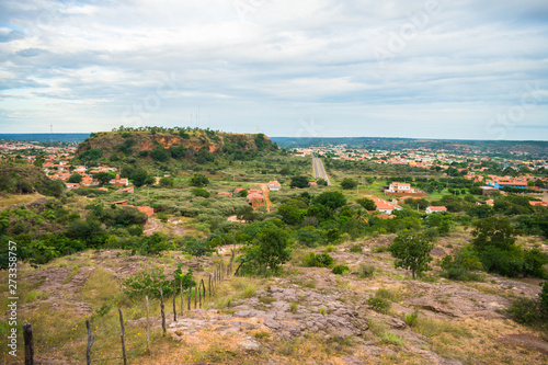 Cityscape of Oeiras from the top of a hill - Piaui state, Brazil photo