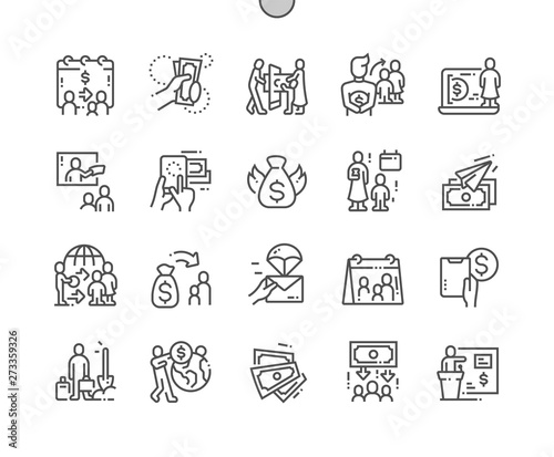 International Day of Family Remittances, IDFR Well-crafted Pixel Perfect Vector Thin Line Icons 30 2x Grid for Web Graphics and Apps. Simple Minimal Pictogram