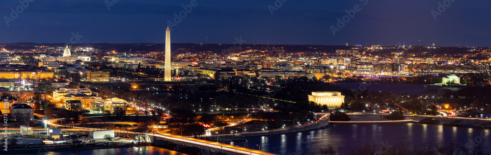 Washington DC Aerial panorama - obrazy, fototapety, plakaty 