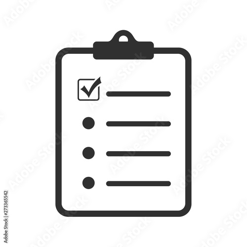 Check list icon vector illustration. One of set web icons. document with check mark symbol. chek mark logo design inspiration