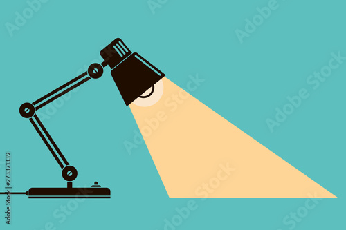 illustration of table office desktop lighting lamp isolated