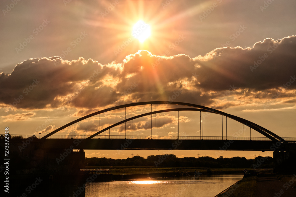 bridge at sunset