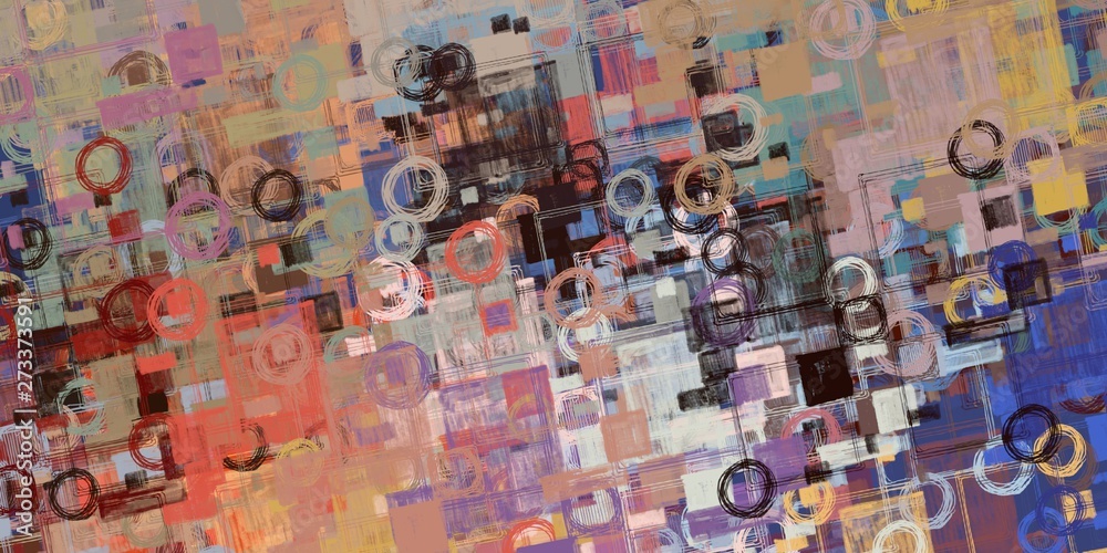 Fototapeta premium Artistic sketch backdrop material. Abstract geometric pattern. Chaos and random. Modern art drawing painting. 2d illustration. Digital texture wallpaper. 