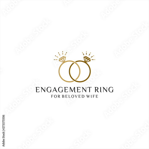 engagement ring logo illustration vector icon download